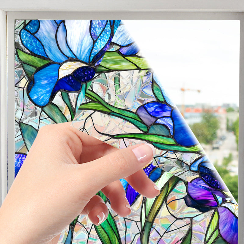 Colorful rainbow static glass sticker
