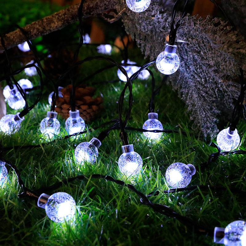 Outdoor Waterproof Solar-Powered LED Bubble String Lights