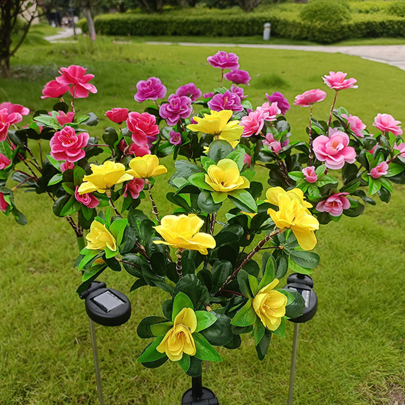 Solar-Powered LED Camellia Flower Light
