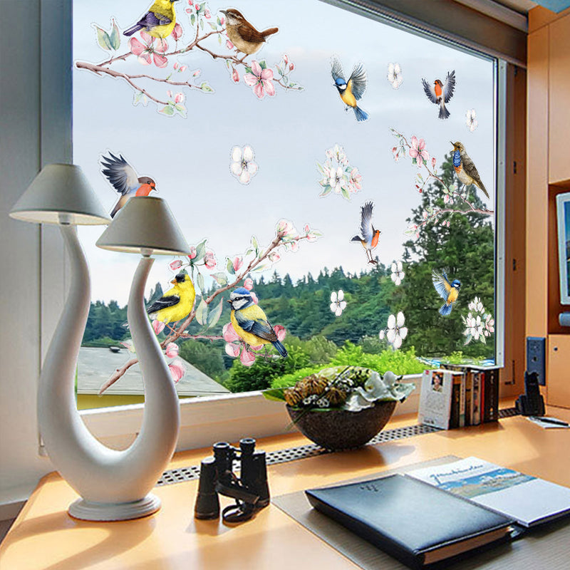 Double-sided colored static glass sticker