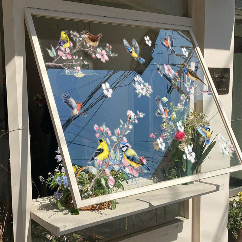 Double-sided colored static glass sticker