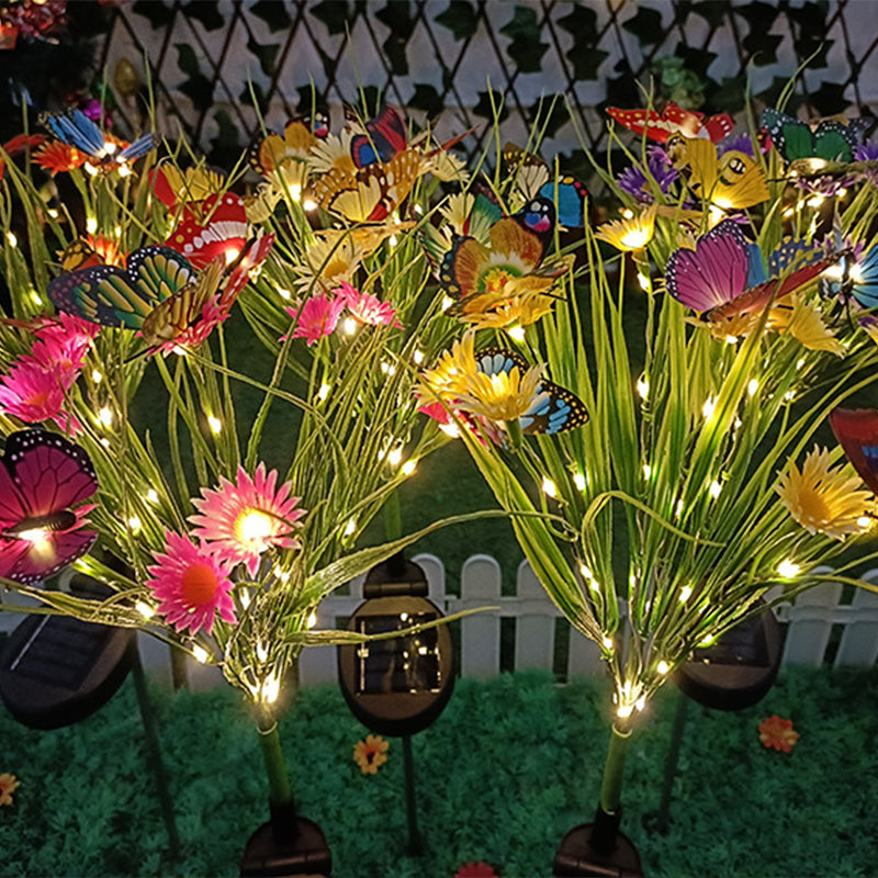 Solar-Powered LED Decorative Garden Flower Stake Light