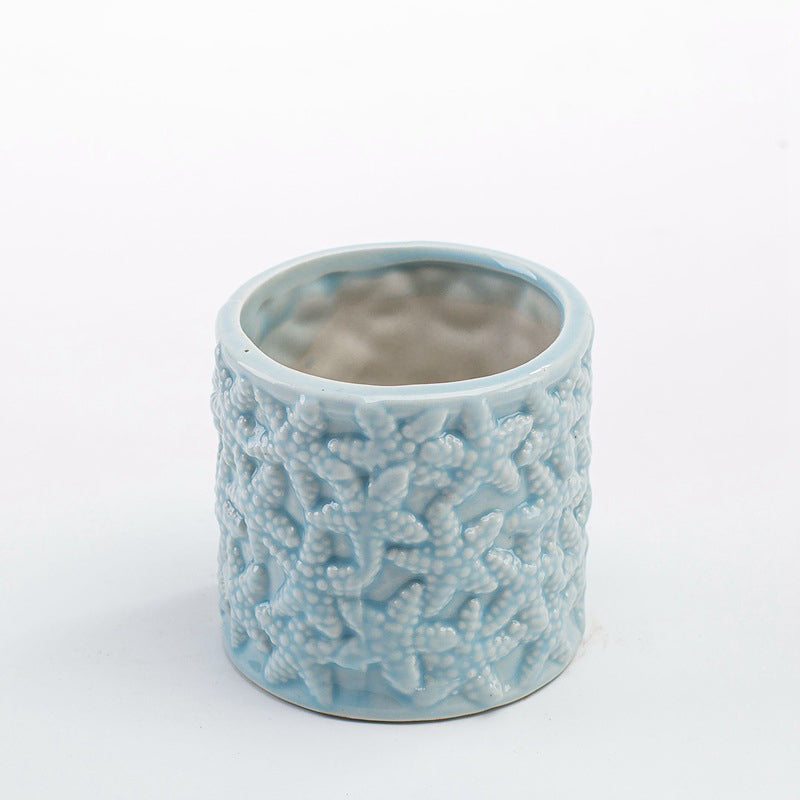 Ocean cute ceramic flower pot