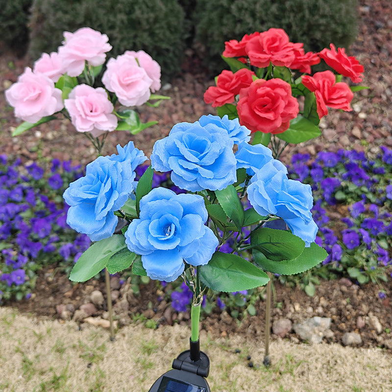 Solar-Powered 7-Head LED Rose Garden Light
