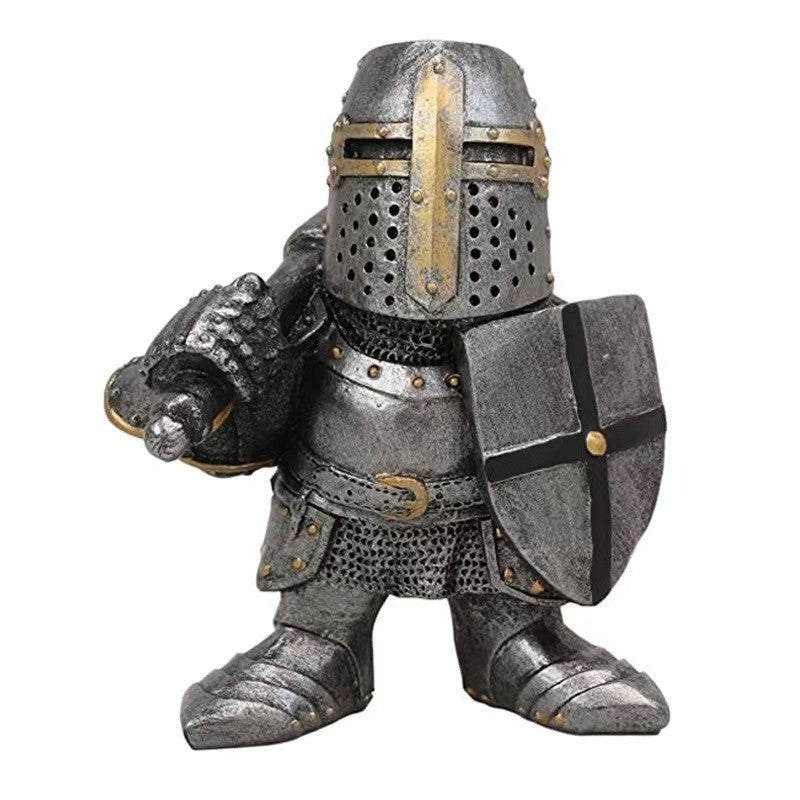 Dwarf Knight Resin Sculpture Ornament