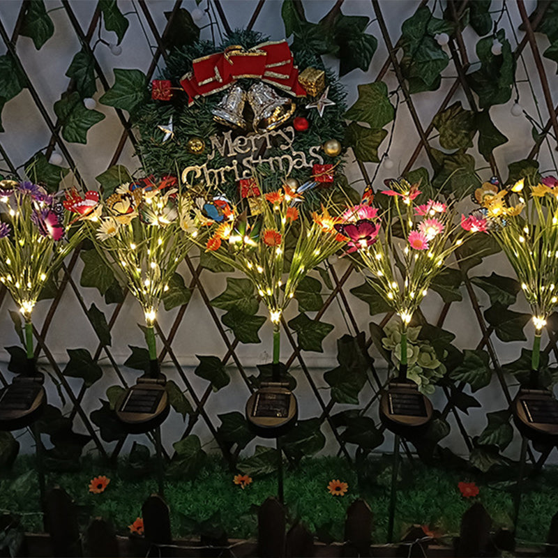 Solar-Powered LED Decorative Garden Flower Stake Light