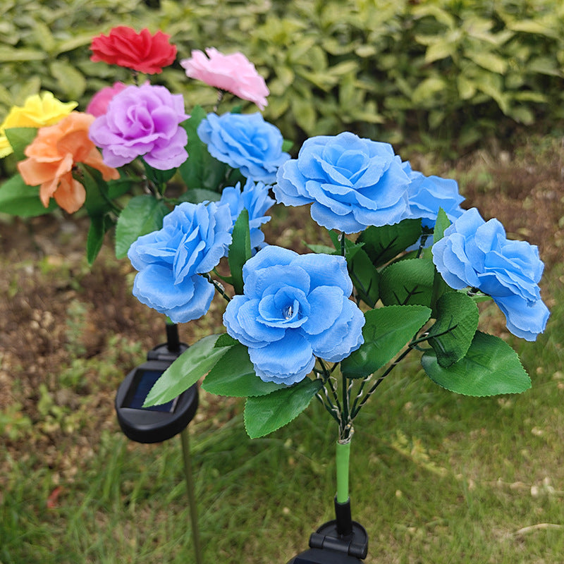 Solar-Powered 7-Head LED Rose Garden Light