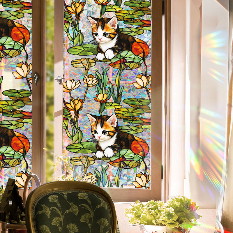 Colorful rainbow static glass sticker