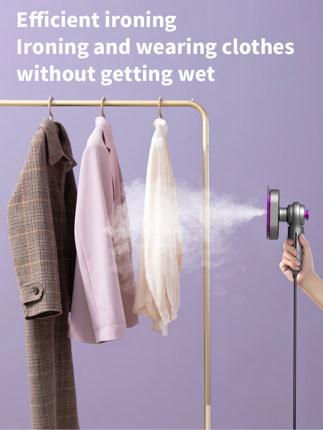 Mini Dual-Use Steam Iron Garment Steamer Compact Wrinkle Eraser - 2 Colours