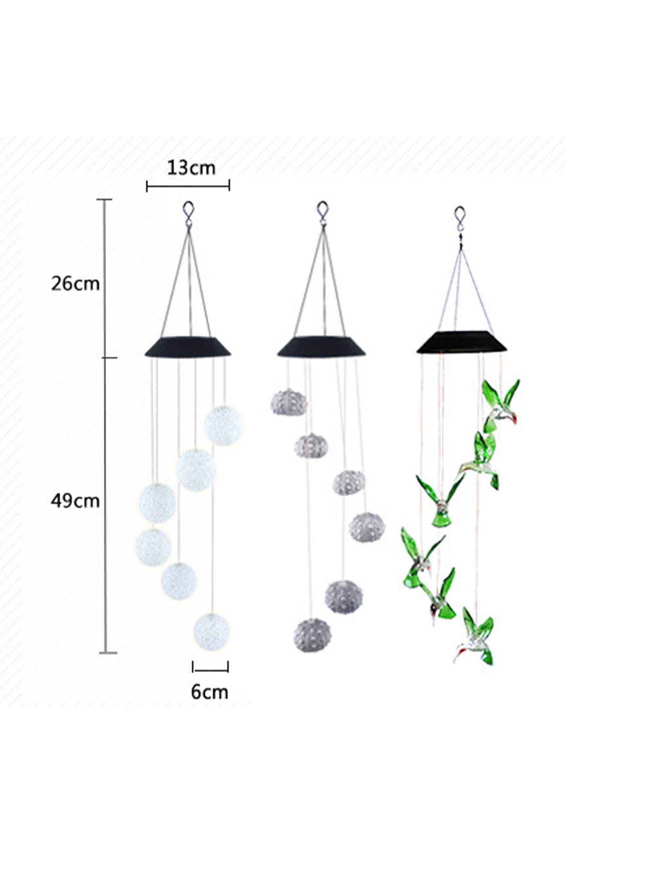 Waterproof Solar Butterfly/Hummingbird Wind Chime Light