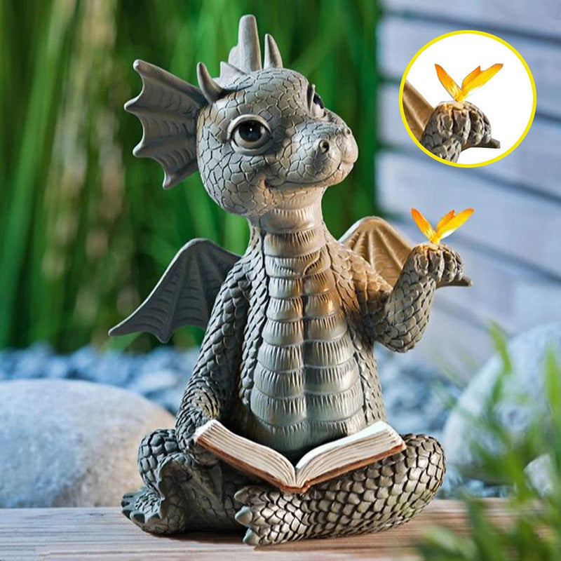 Creative dinosaur climbing window resin ornaments