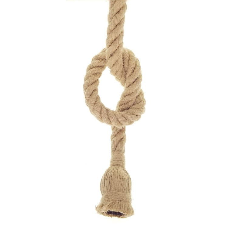 Retro hemp rope bamboo tube chandelier