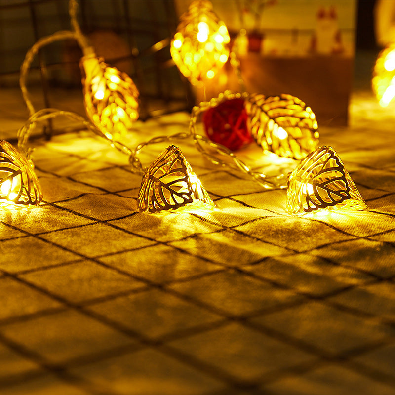 Golden Leaf Christmas LED Light String