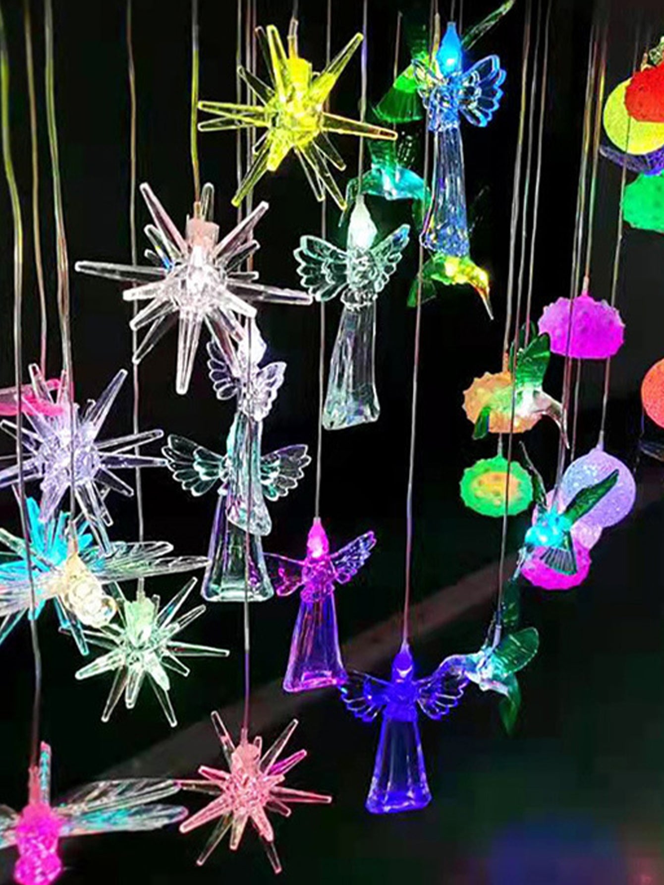 Waterproof Solar Butterfly/Hummingbird Wind Chime Light