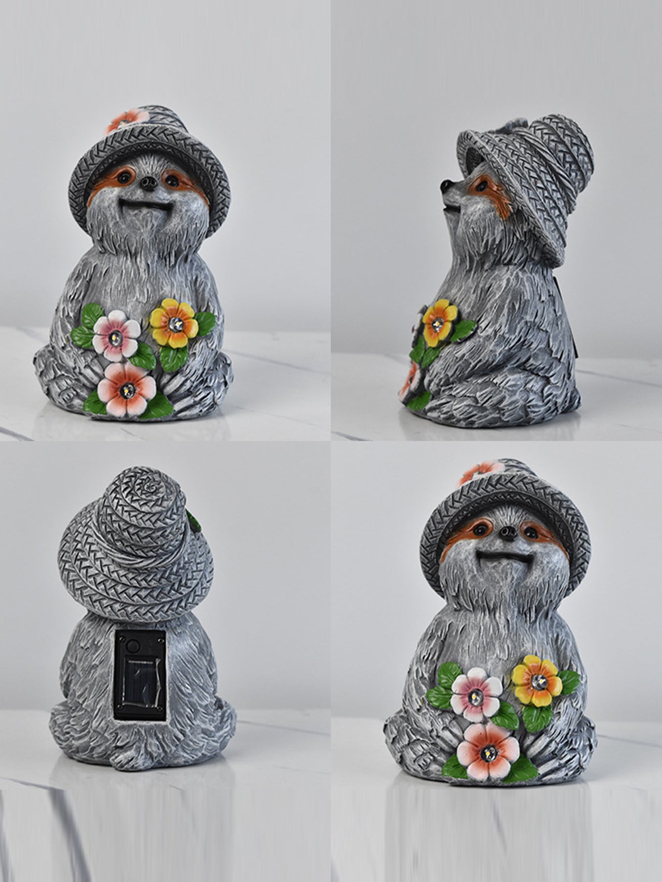 Solar-Powered Sloth Fairy Garden Statue