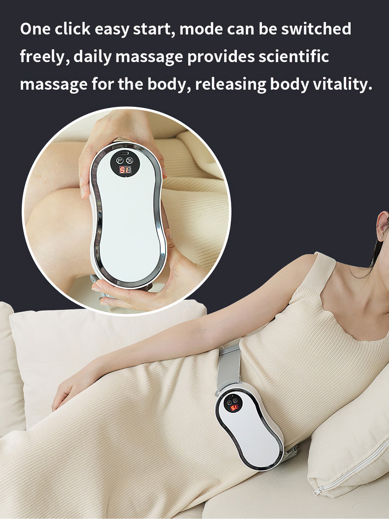 Waist & Abdominal Massager Belt – Smart Relief for Home & Office - 2 Colours