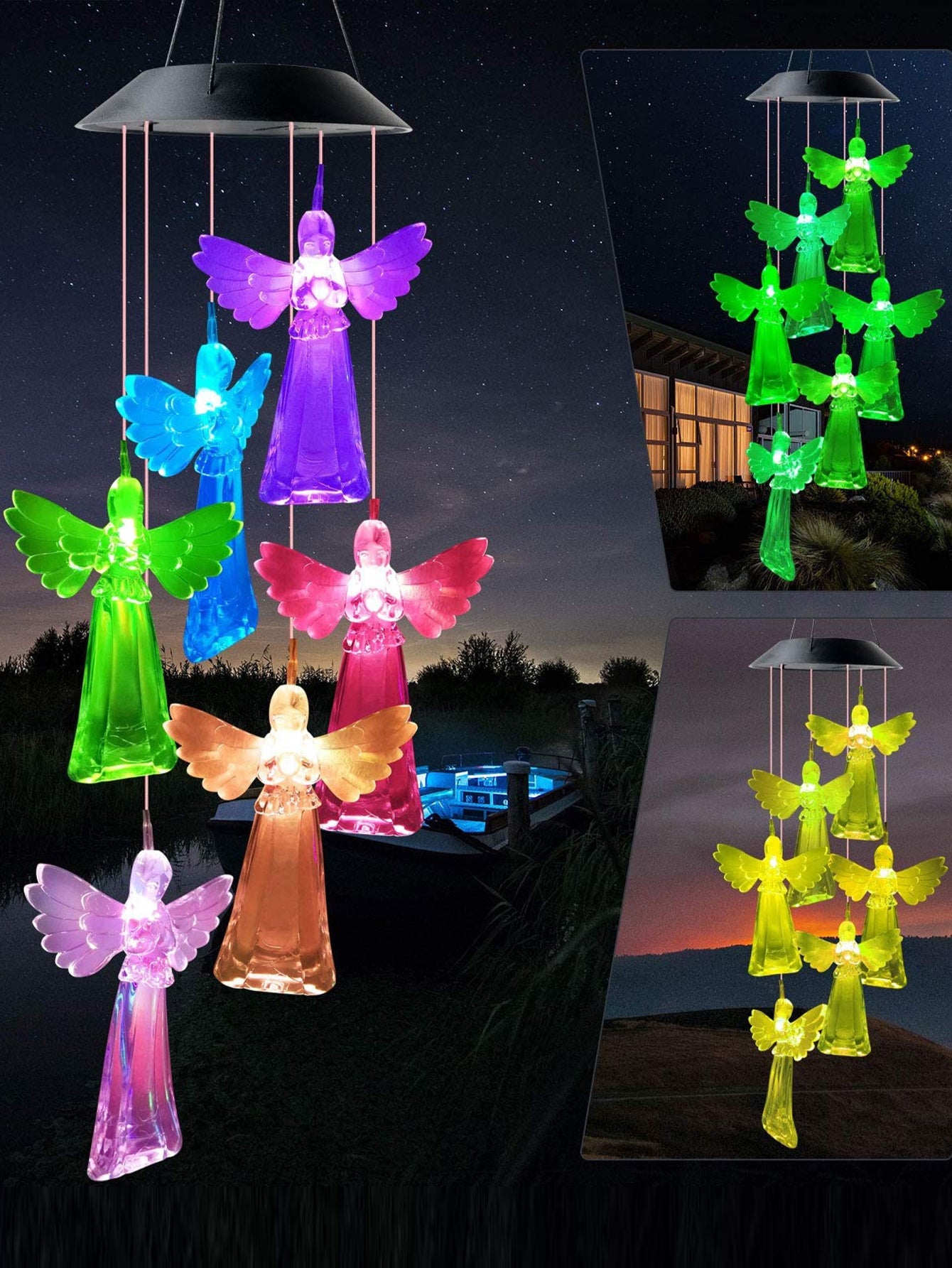 Waterproof Solar Butterfly/Hummingbird Wind Chime Light