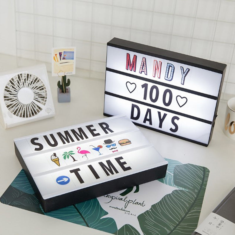 LED Letter Light Box A4 - Dual-Powered Decorative Signage