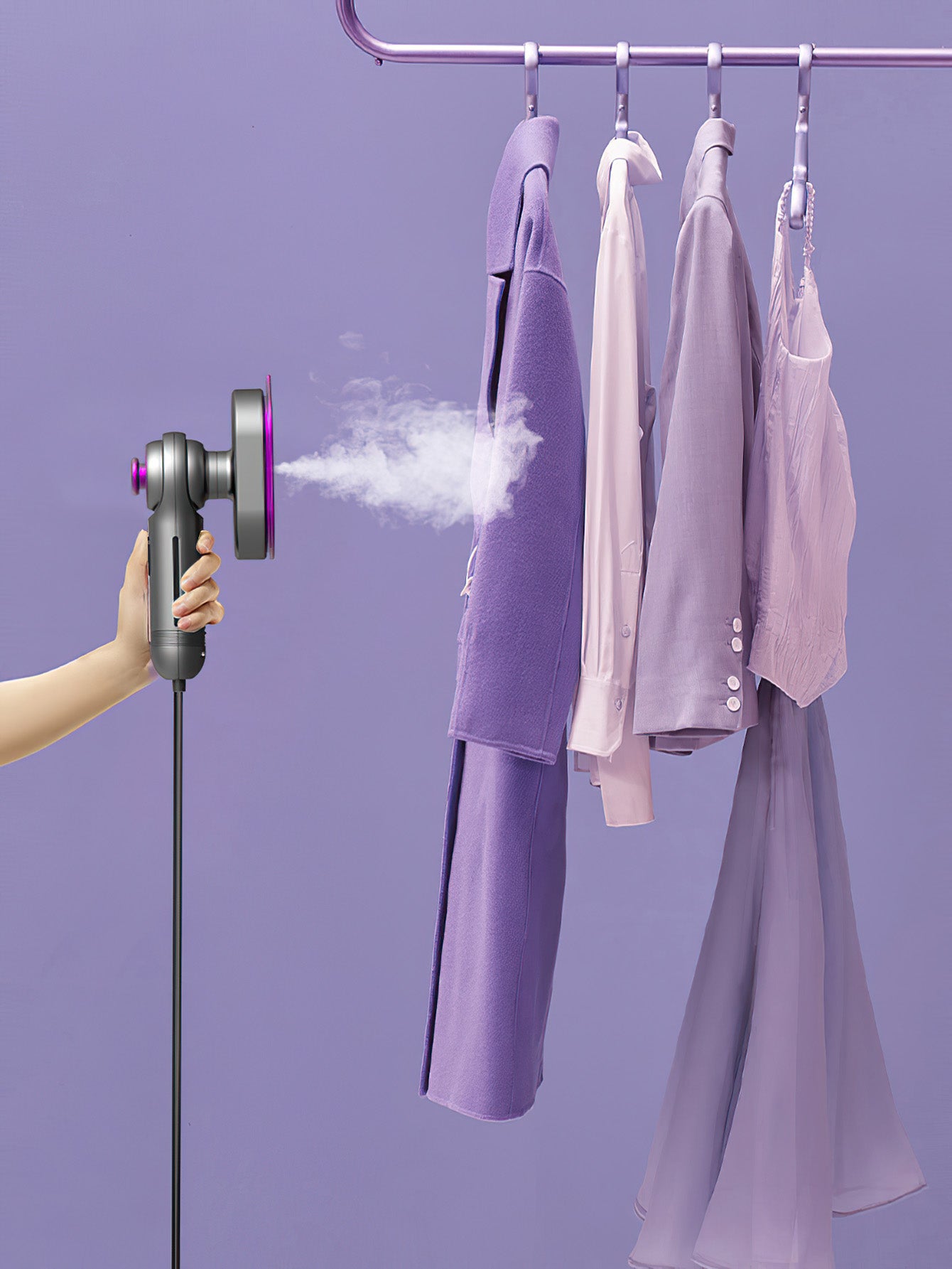 Mini Dual-Use Steam Iron Garment Steamer Compact Wrinkle Eraser - 2 Colours