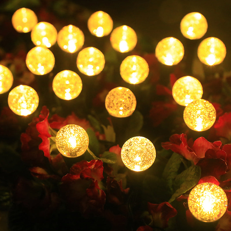 Solar-Powered Outdoor Bubble Ball & Starry Decorative Lights