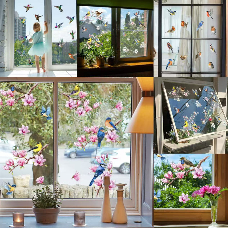 Double-sided colored static glass sticker