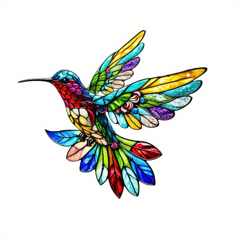 Colorful Parrot Branch Decorated Acrylic Sun Catcher