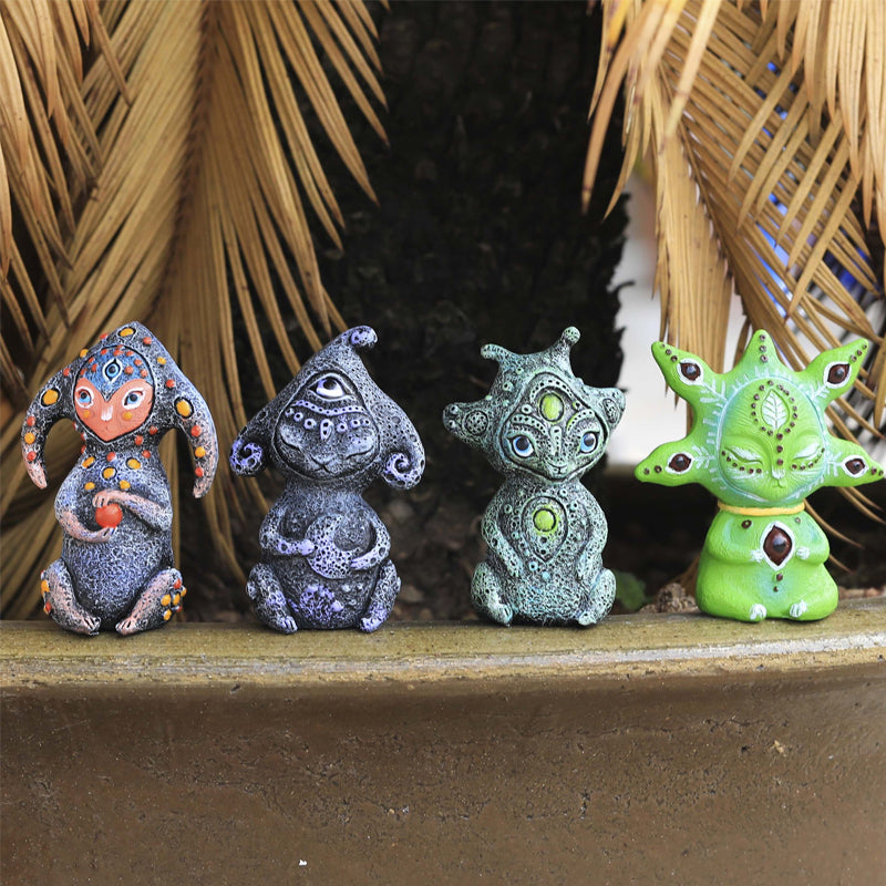 Resin crafts garden funny decorations pastoral statues
