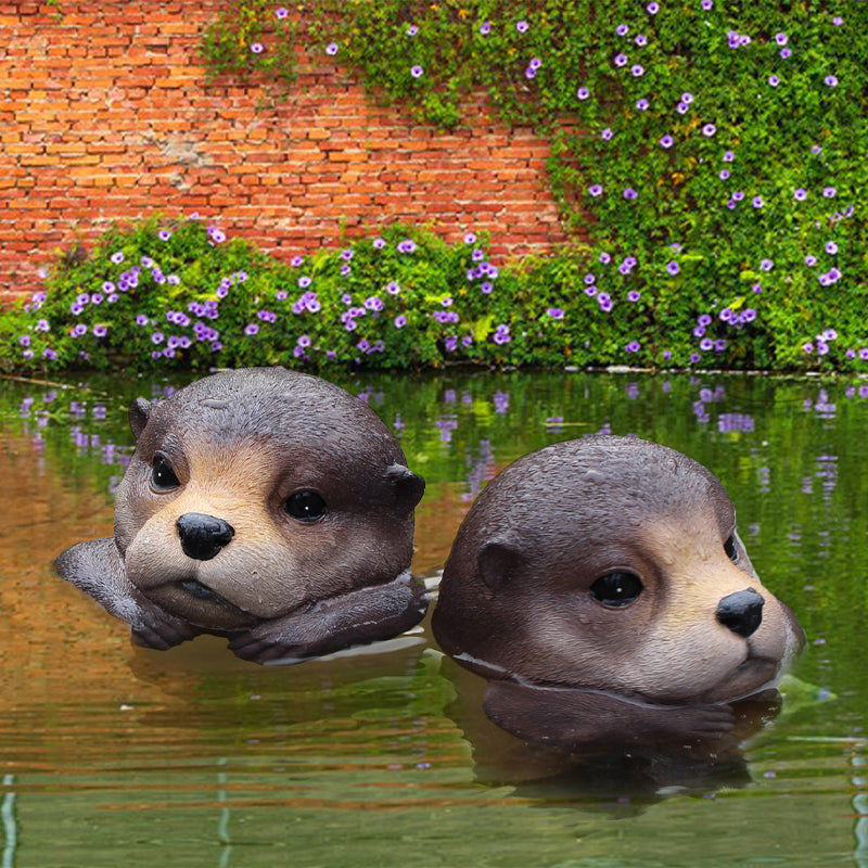 Smart floating otter garden ornaments
