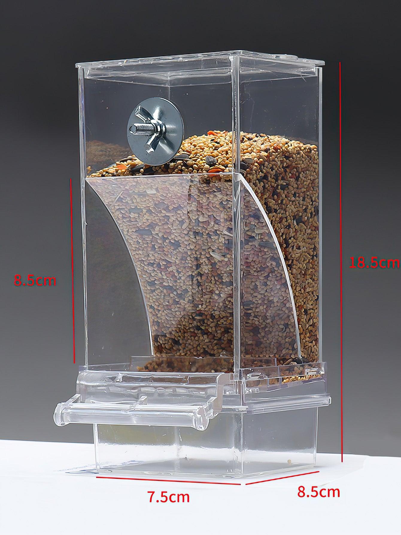 Parrot Bird Feeder Anti-Spill Automatic Dispenser with Husk Separation