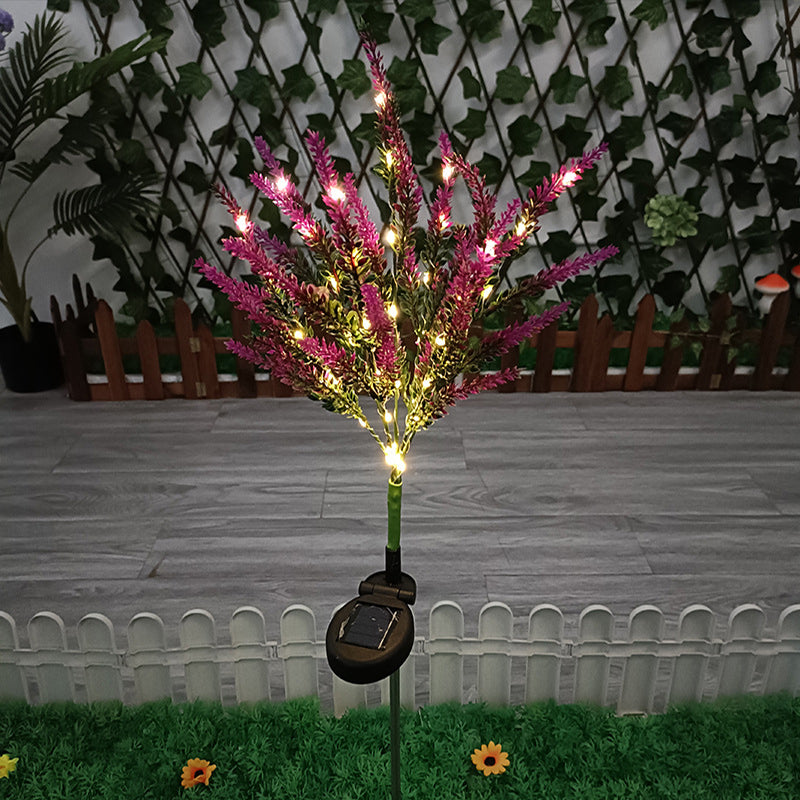 Solar-Powered LED Lavender Garden Stake Lights