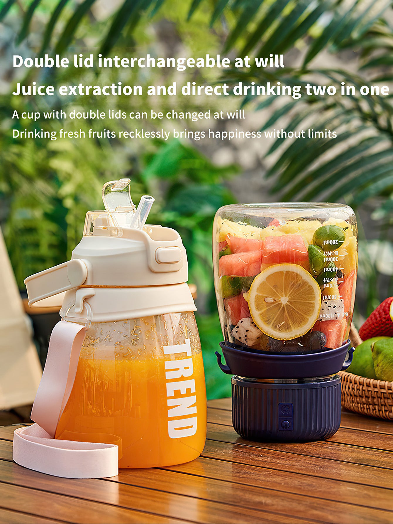 TON TON Cup: Versatile 10-Blade Juicer Jug Portable and large capacity- 2 Colours