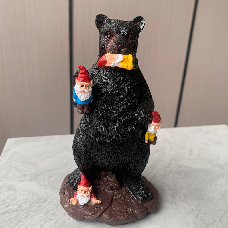 Black Bear Elf Desktop Ornament
