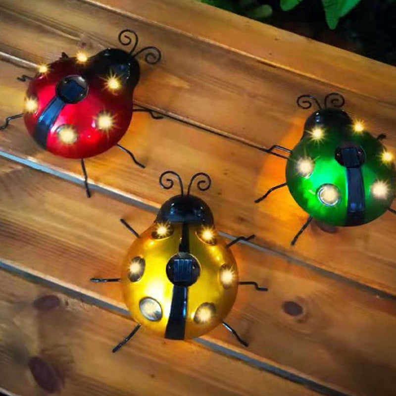 Solar Ladybug Wall Light