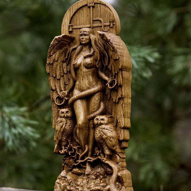 Greek goddess statue pagan altar garden sculpture