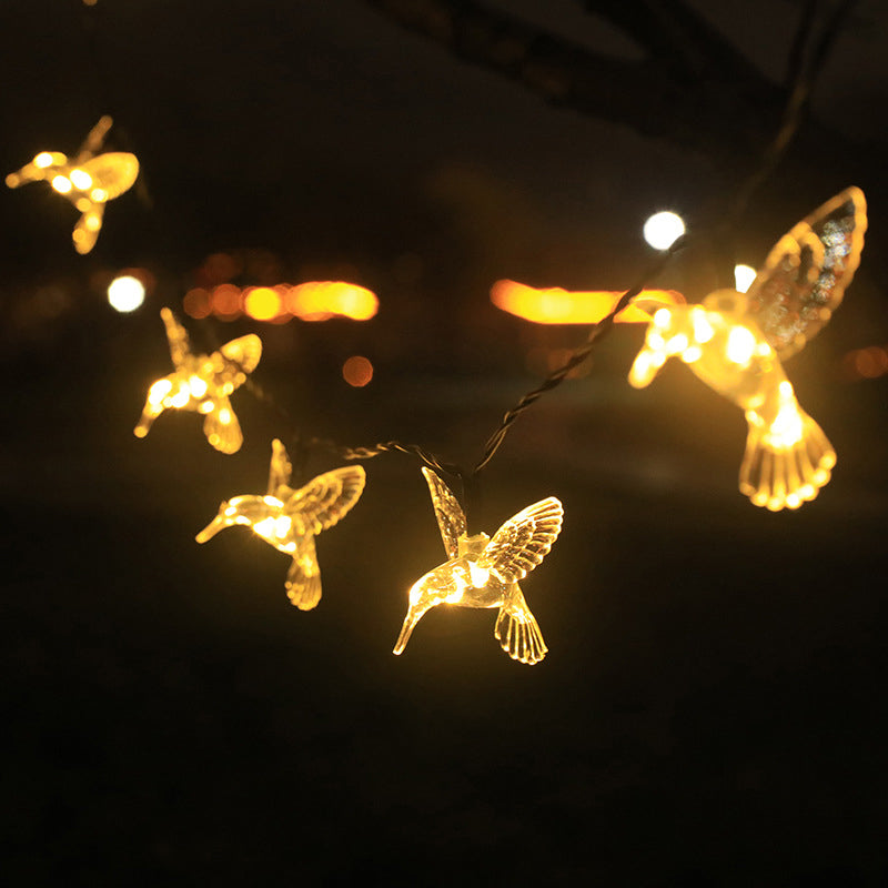 Solar Hummingbird String Lights