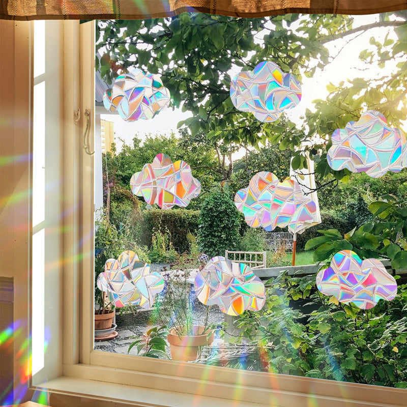 Colorful rainbow prism electrostatic glass sticker