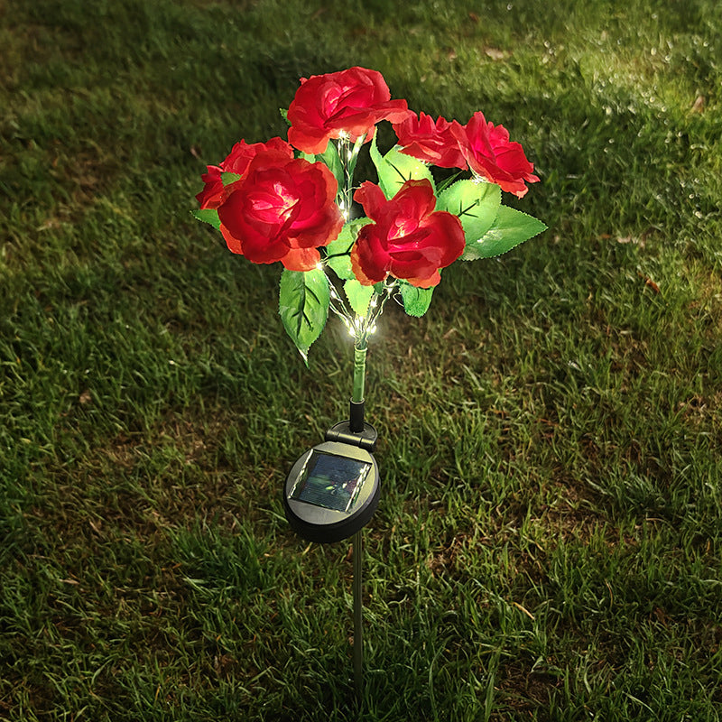 Solar-Powered 7-Head LED Rose Garden Light