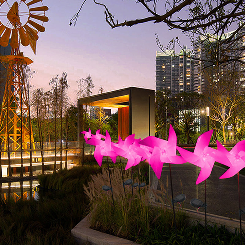 LED Solar Laser Magic Light Windmill Ground Light