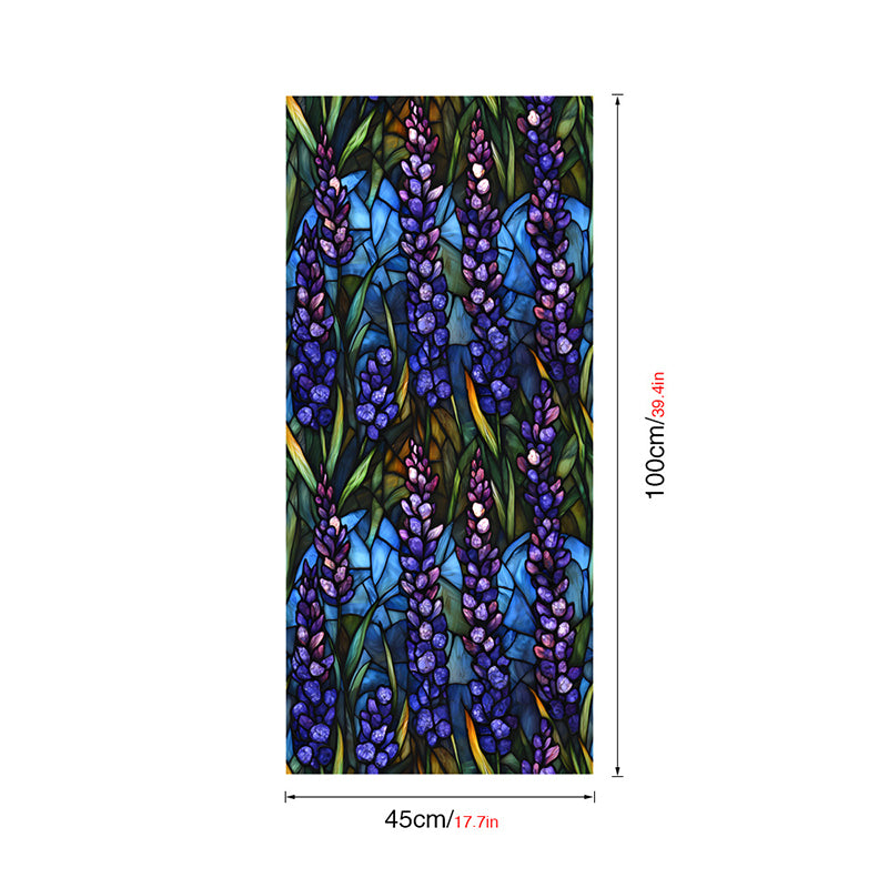 Double-sided colorful flower static glass sticker