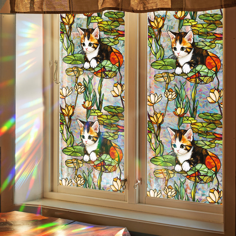 Colorful rainbow static glass sticker