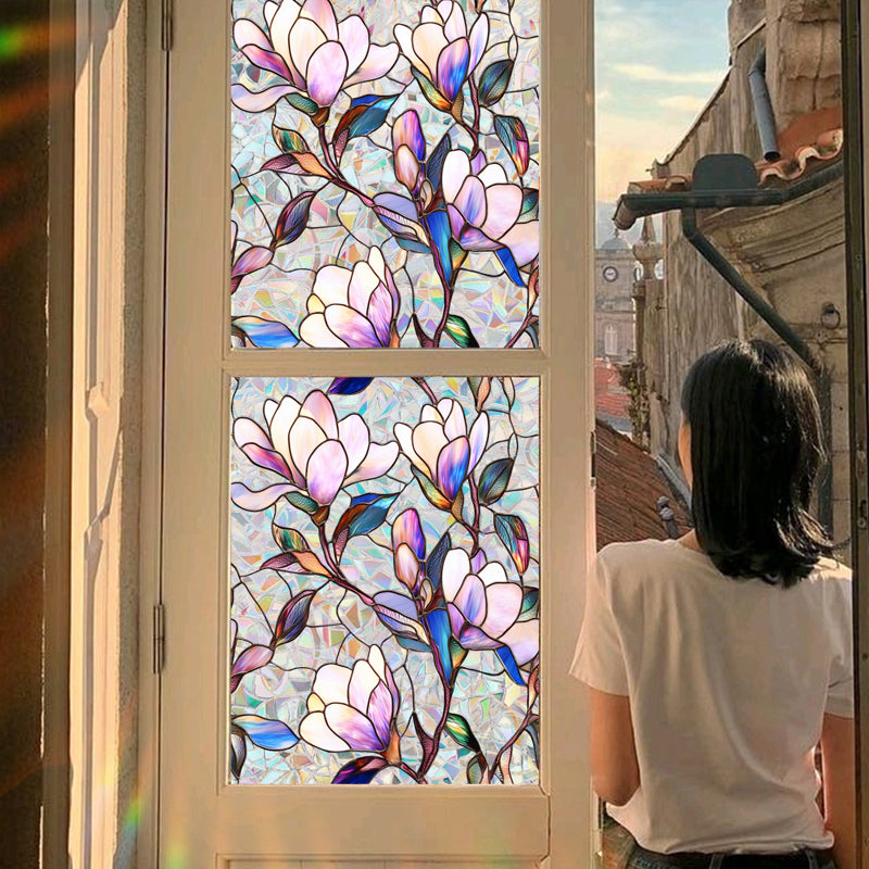 Colorful rainbow static glass sticker