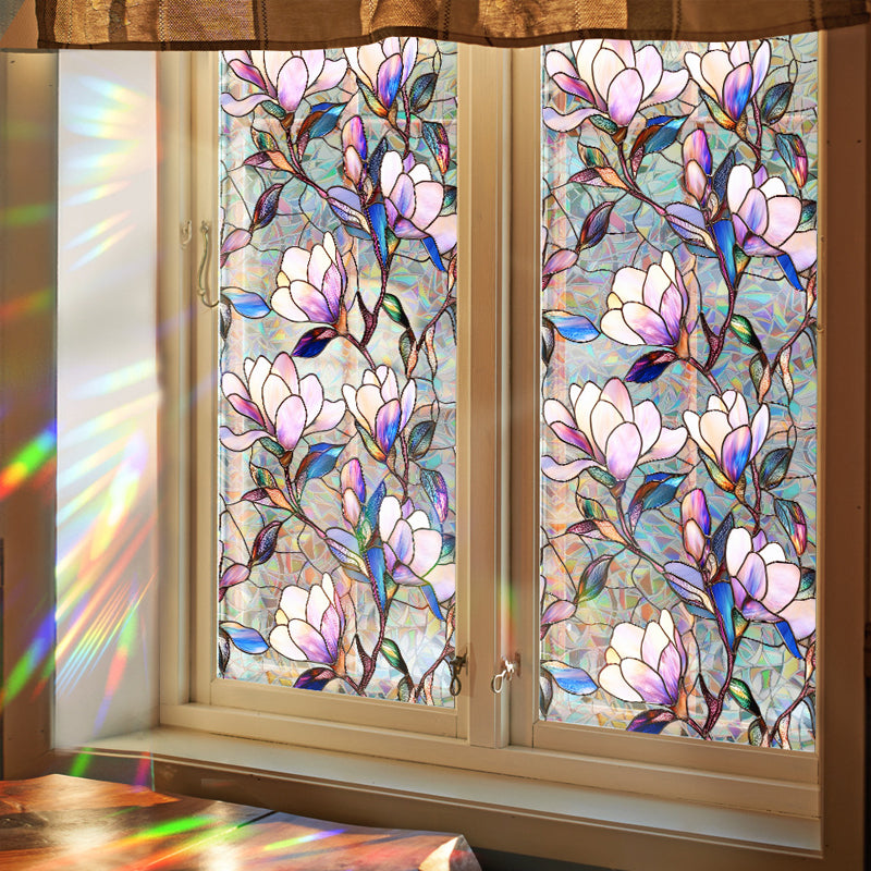 Colorful rainbow static glass sticker