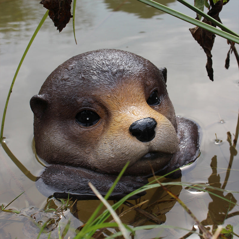 Smart floating otter garden ornaments