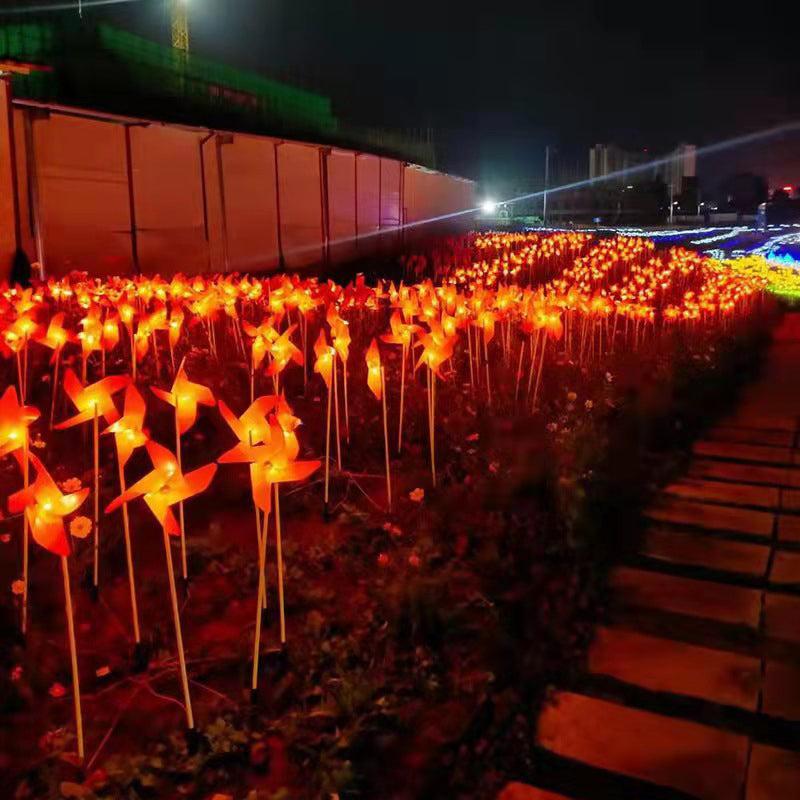 LED Solar Laser Magic Light Windmill Ground Light