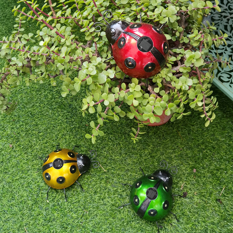 Solar Ladybug Wall Light