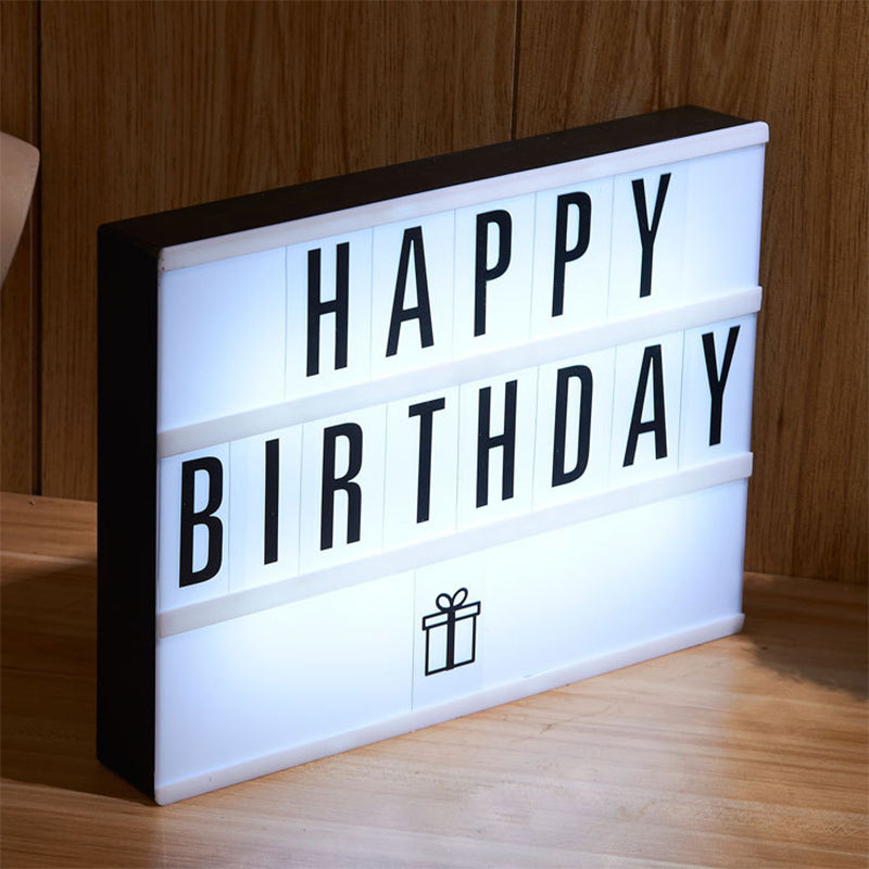 LED Letter Light Box A4 - Dual-Powered Decorative Signage