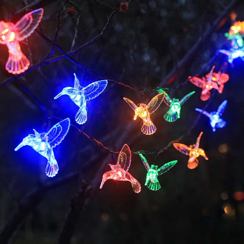 Solar Hummingbird String Lights