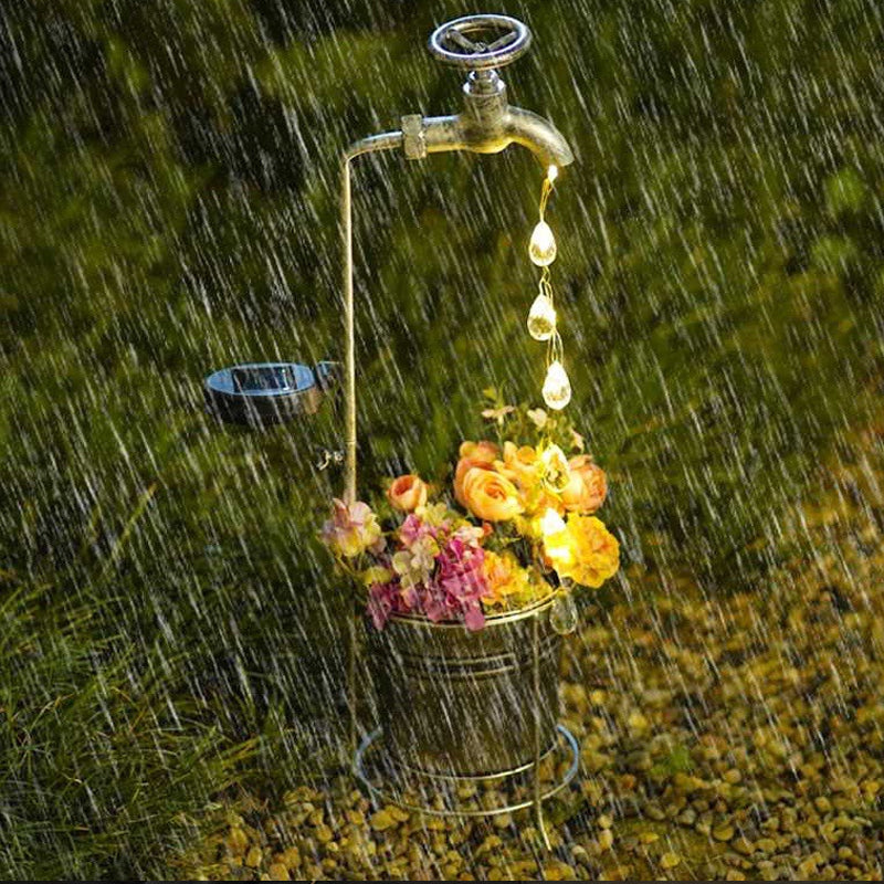 Solar Light Flower Pot Garden Decorative Light