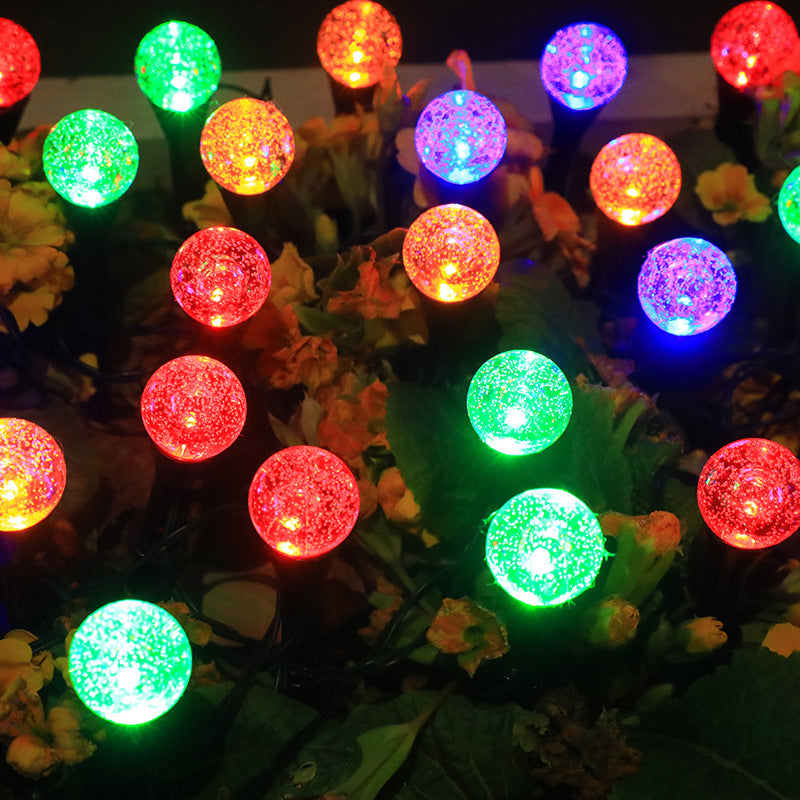 Solar-Powered Outdoor Bubble Ball & Starry Decorative Lights