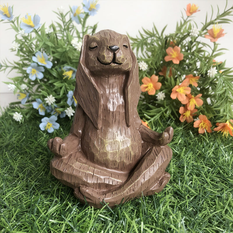 Cute American long-eared rabbit resin ornaments